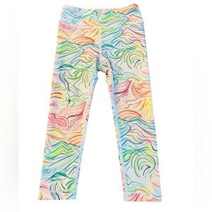 Athleta Girl Kids Colorful Swirl Athletic Leggings Size 6